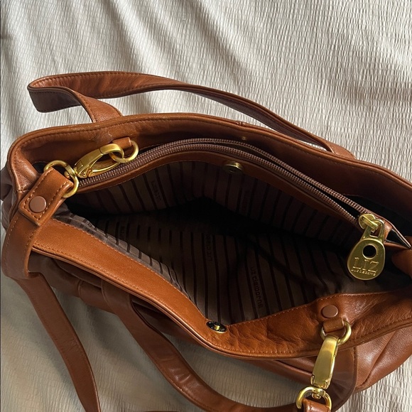 Liz Claiborne Leather Handbag Detachable Crossbody strap - Picture 5 of 9